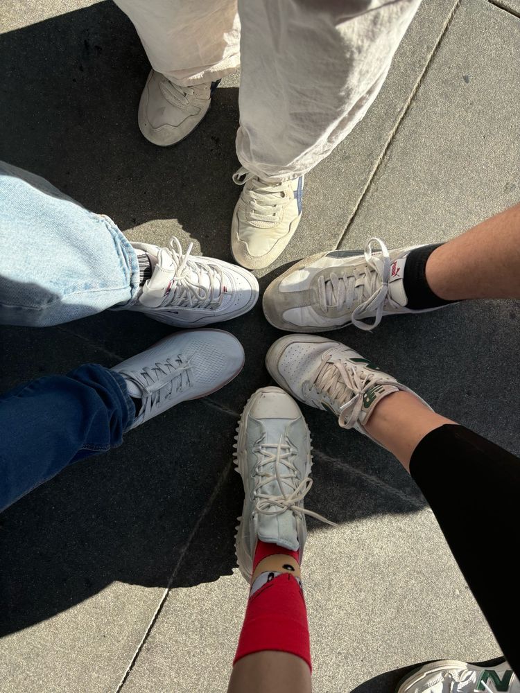 A circle of sneakers, of all of Pali’s friends