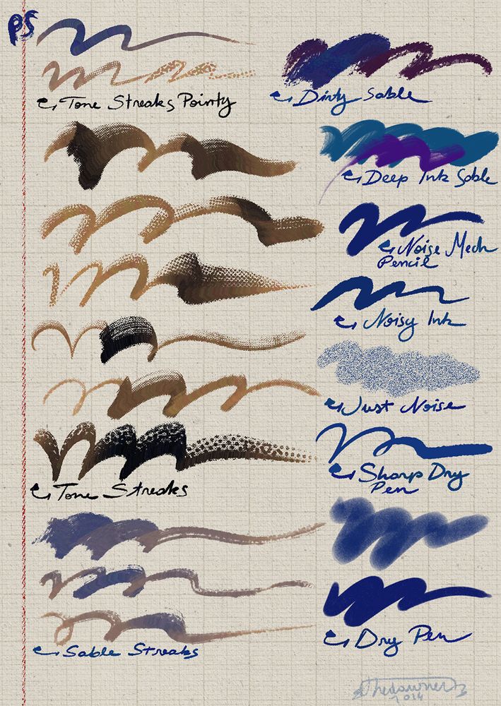 Brush preview page for Photoshop.