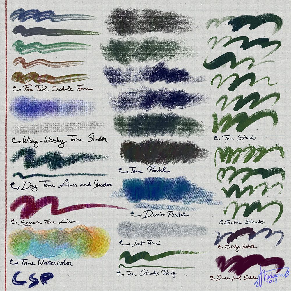 Brush preview page for CSP.