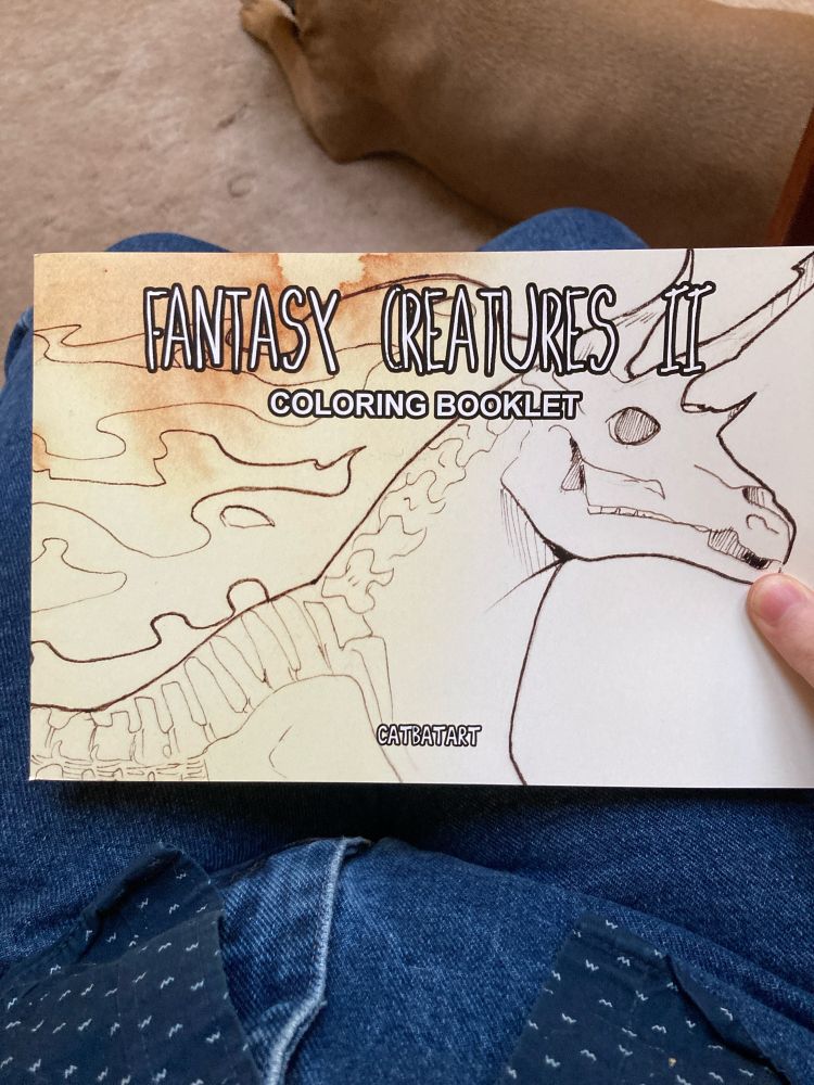 TEXT: Fantasy Creatures II Coloring Booklet (CatBatArt)