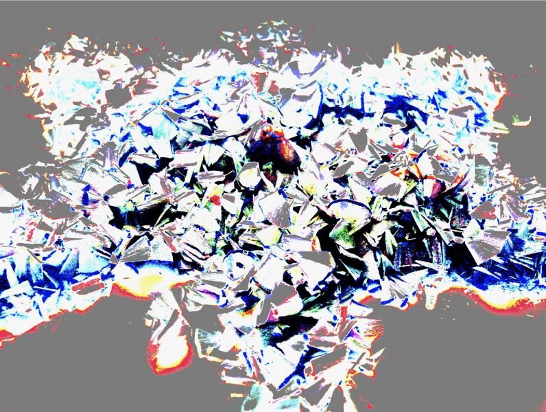 A photograph by John Kinsella to represent star shavings. There are a series of manipulated images throughout the text