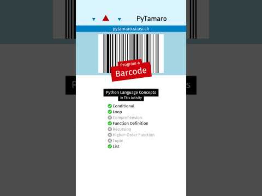 👩‍💻 Program a Barcode in 🐍 #Python with #PyTamaro