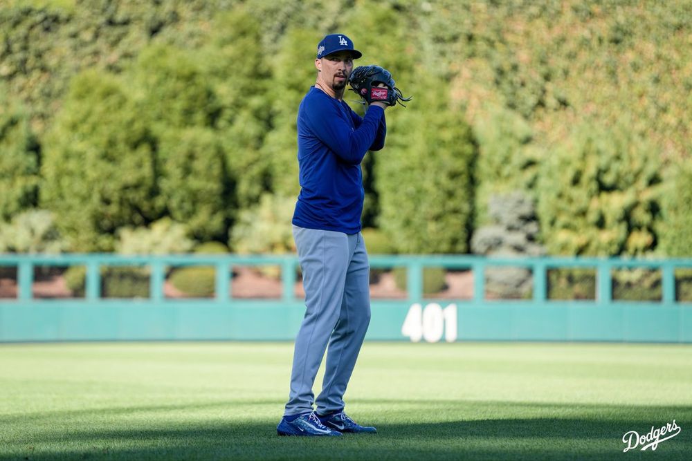 A photo of Blake Snell on the field throwing at Citizens Bank Park.
