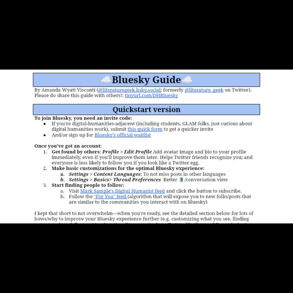 Bluesky quick start guide