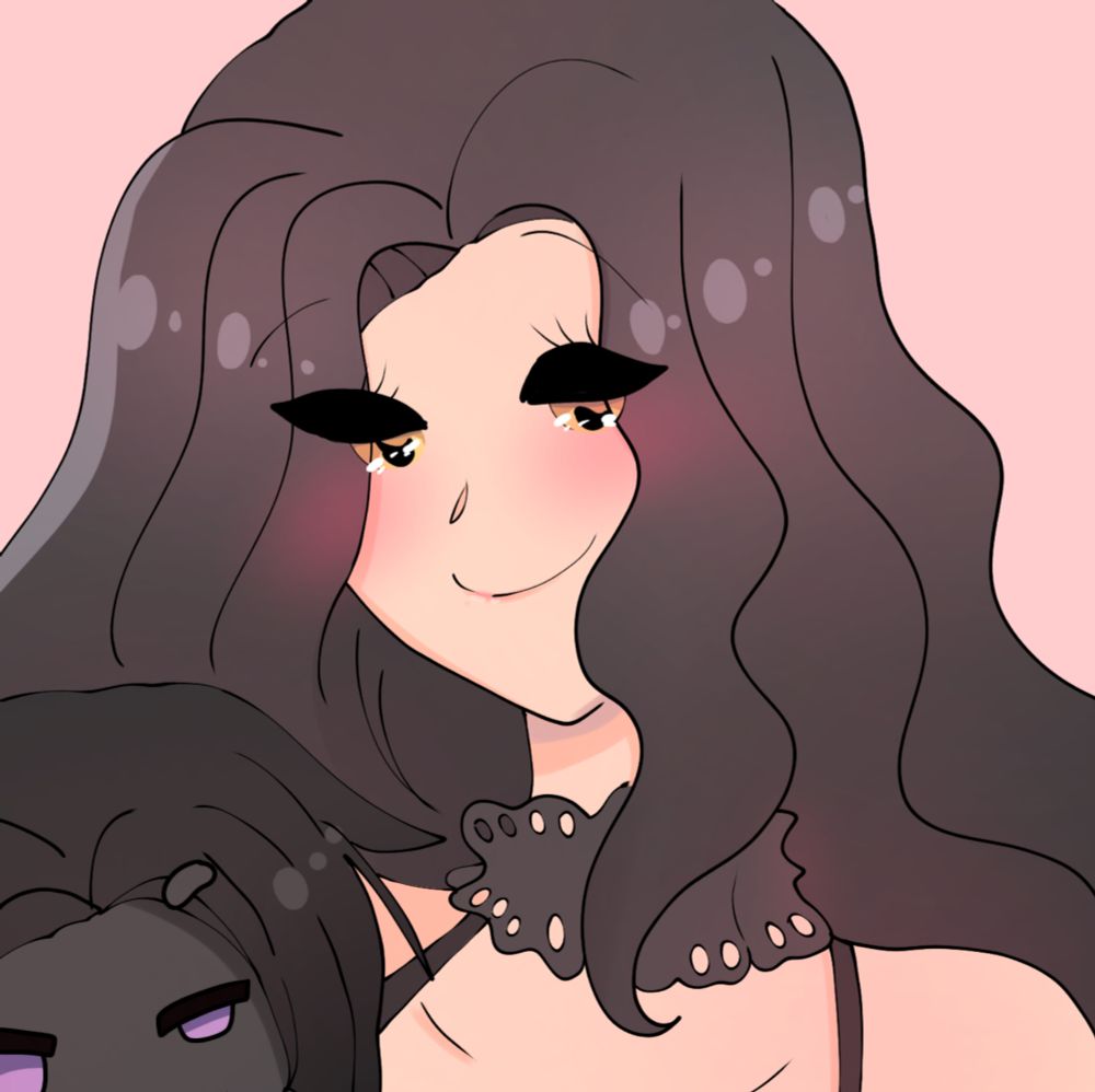 My pfp, close up of Shady holding a plush Umbrios, probably my favorite picture rn 🩷🩷✨
