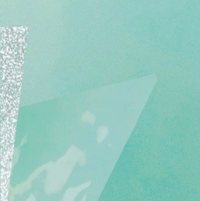 Green glitter with geometric shapes 