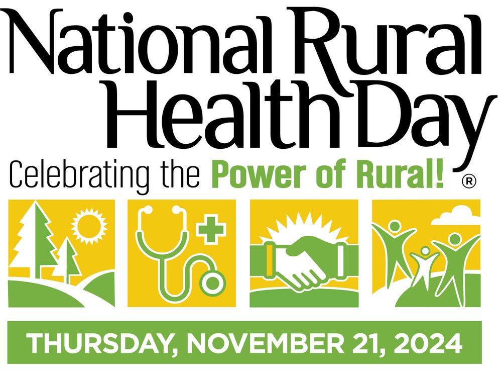 Logo of National Rural Health Day - Celebrating the Power of Rural! Thursday, November 21, 2024.