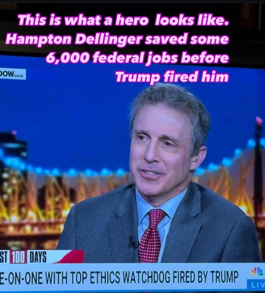 This is what a hero looks like.
Hampton Dellinger saved some 6,000 federal jobs before
Trump fired him