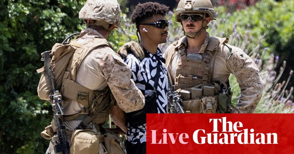 US marines carry out first known detention of civilian in Los Angeles – live