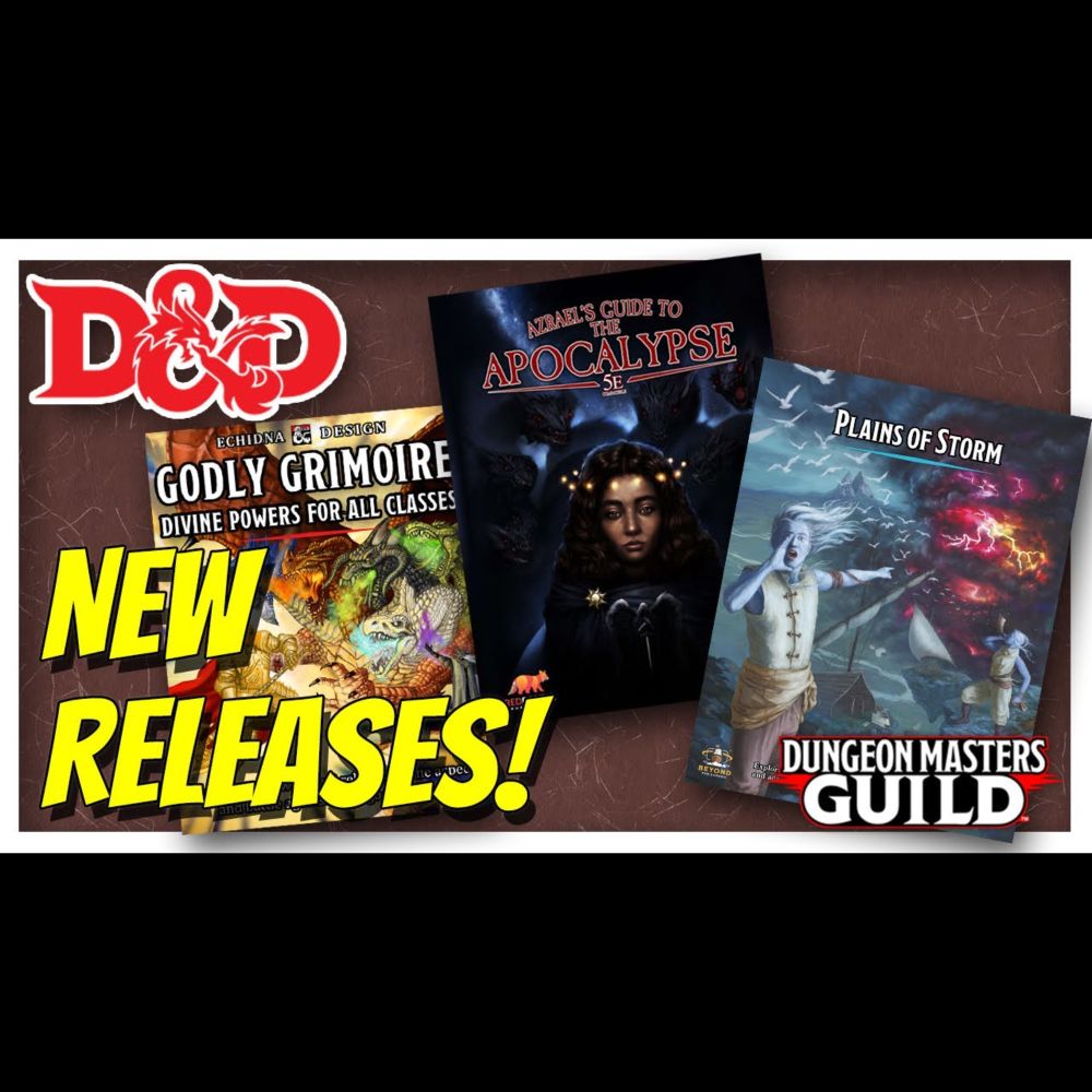 Azrael's Guide to the Apocalypse! Godly Grimoire! D&D New Releases 123 Dec 1-13, 2023