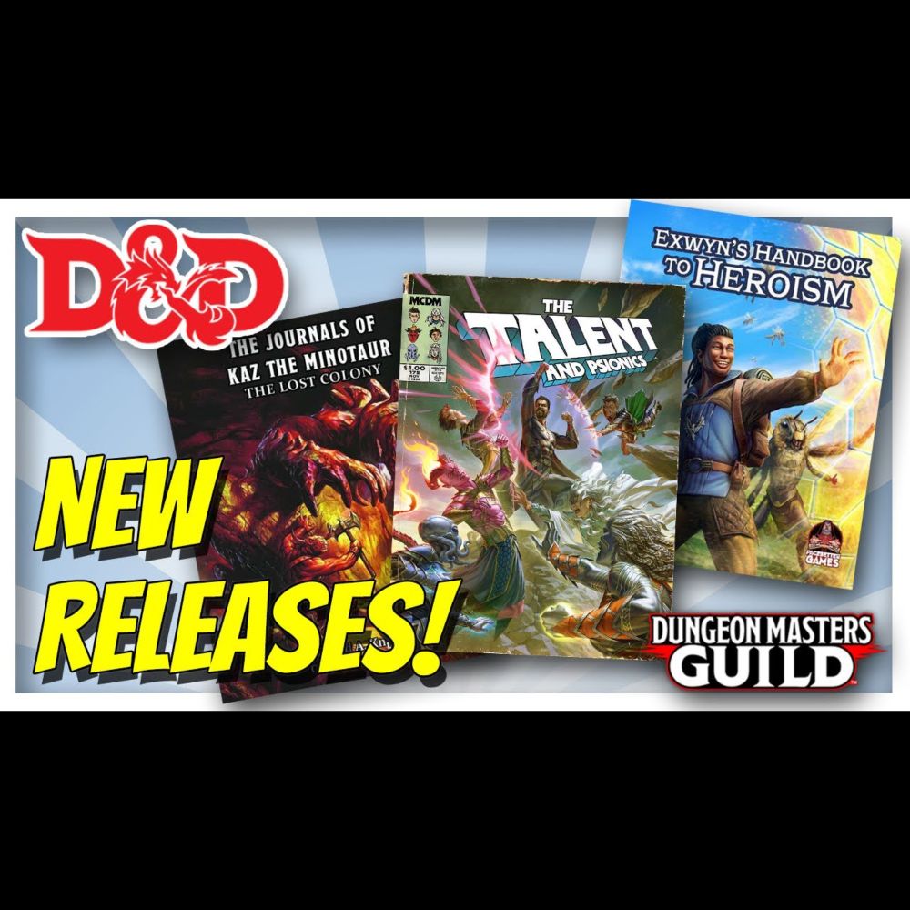 The Talent & Psionics! Journals of Kaz the Minotaur! D&D New Releases 124 Dec 14-27, 2023