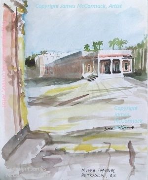 Imperial Museum Petrópolis.
Watercolour.

G.
Petrópolis, Rio de Janeiro, Brazil.
Also called the Imperial Palace.