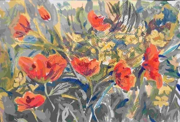 G. Orange Poppies and Yellow Buttercups.