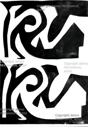 G.
Black and White Abstract.