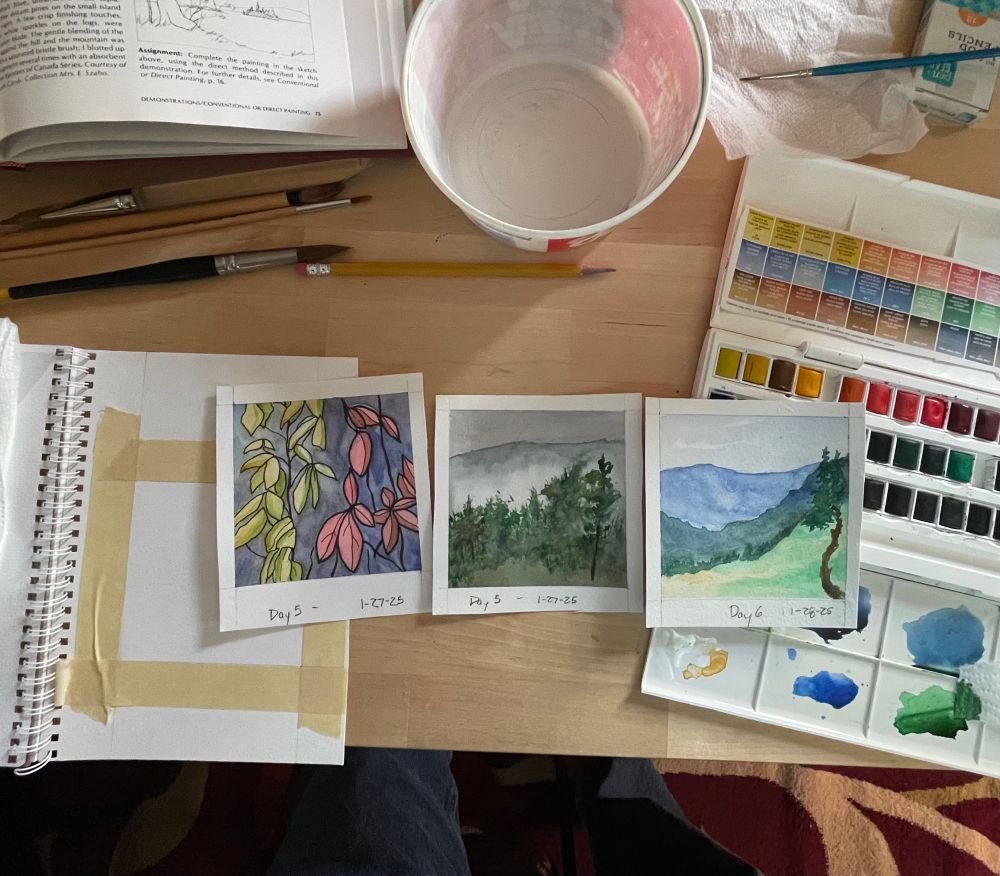 Watercolor painting exercises 