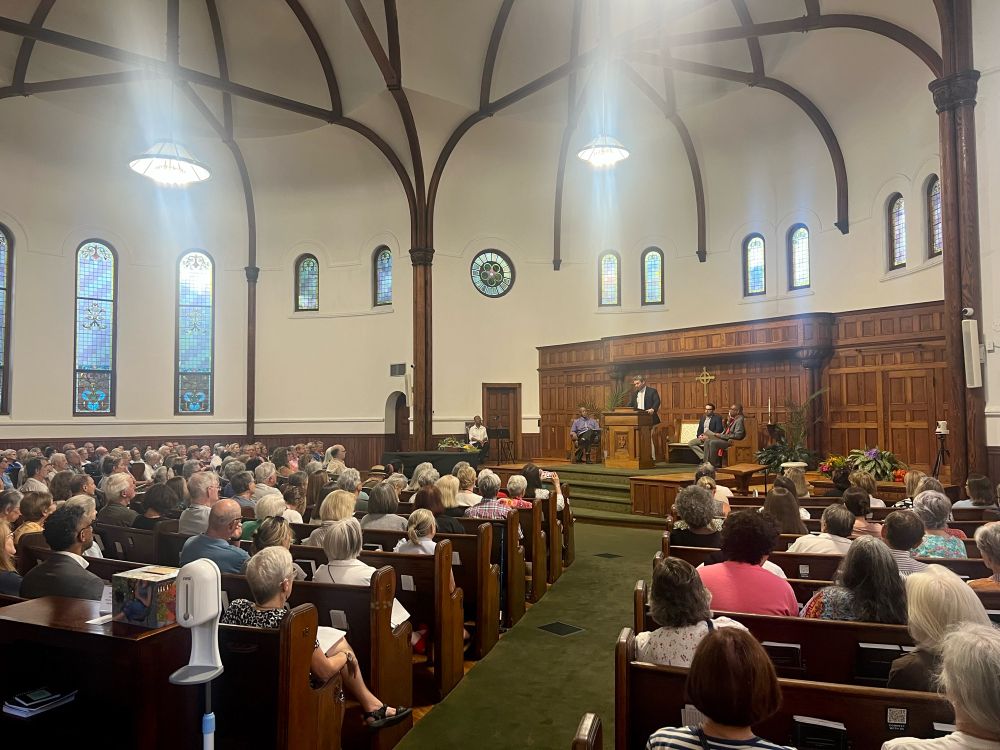 Standing room only. Circular Congregation Church