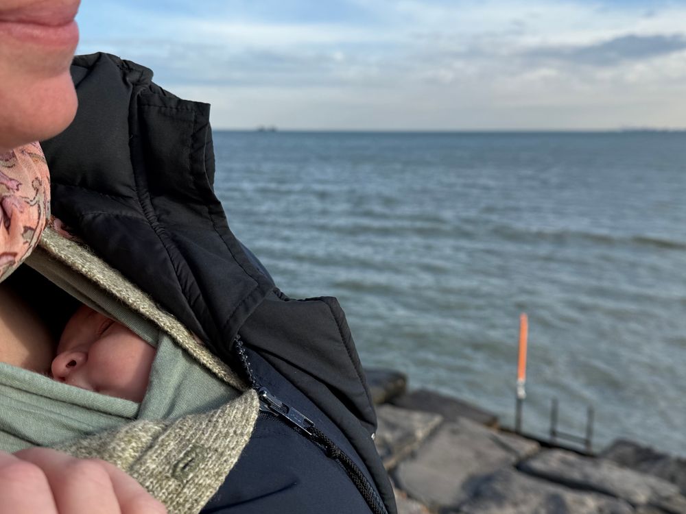 An infant and Lake Michigan