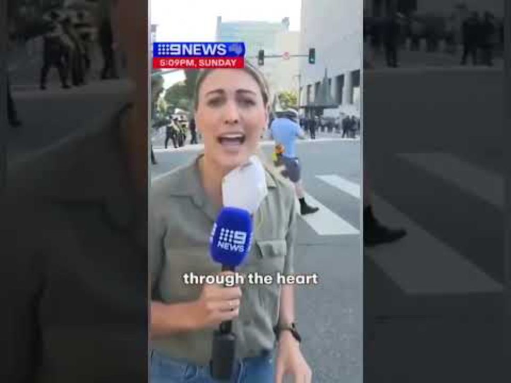 Reporter Shot At L.A Protests #shorts #protests #losangeles