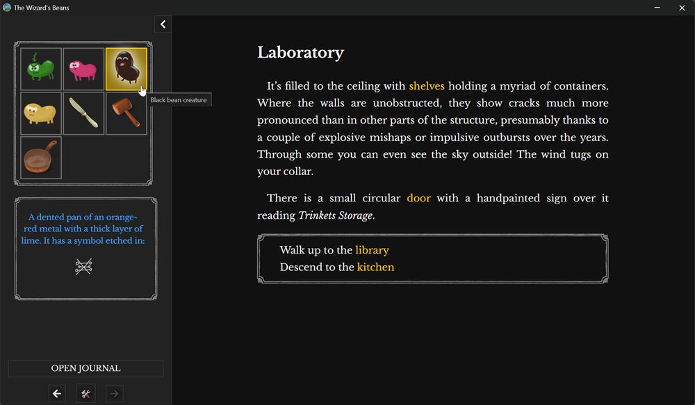 BEFORE: Screenshot of the game with a plain gray UI bar on the left with simple gray borders.