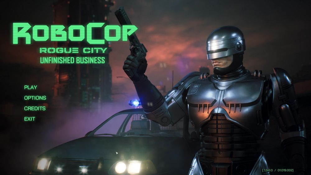 Title screen of "RoboCop Rogue City - Unfinished Business"