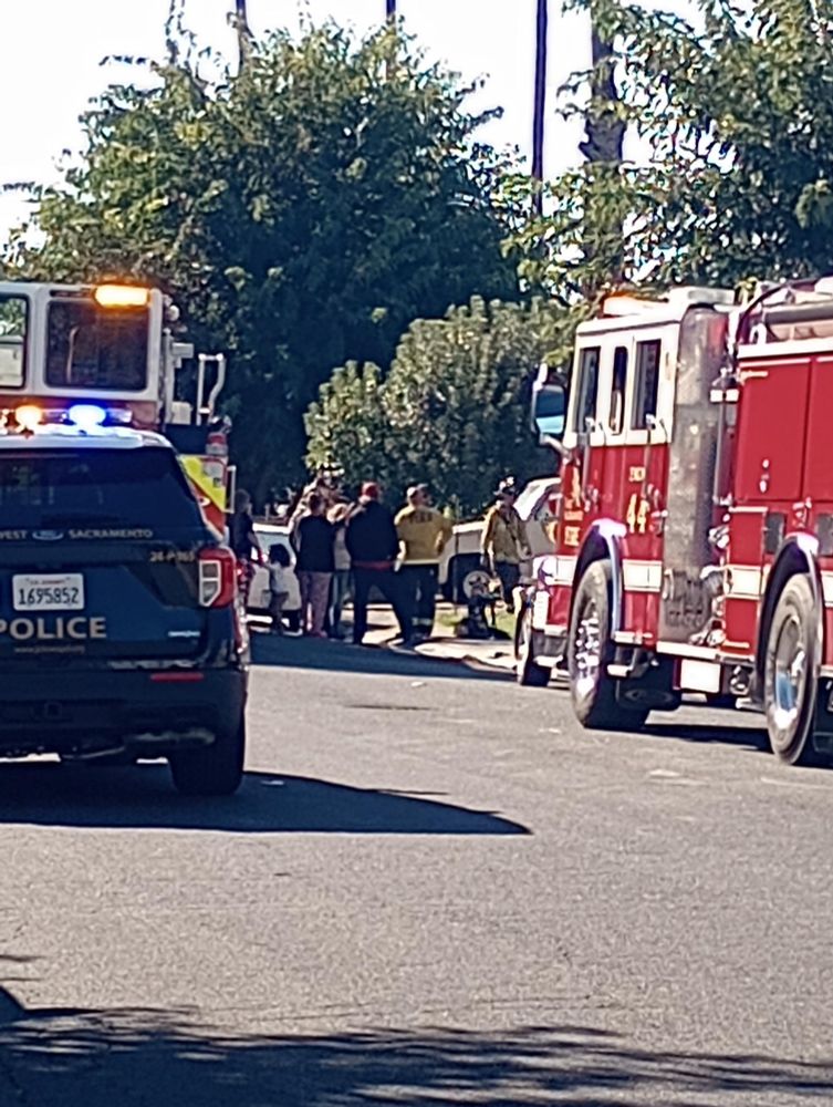 Southwest-facing view of Garnet & Greenmeadow, the alleged site of an explosion reported earlier today from local sources.