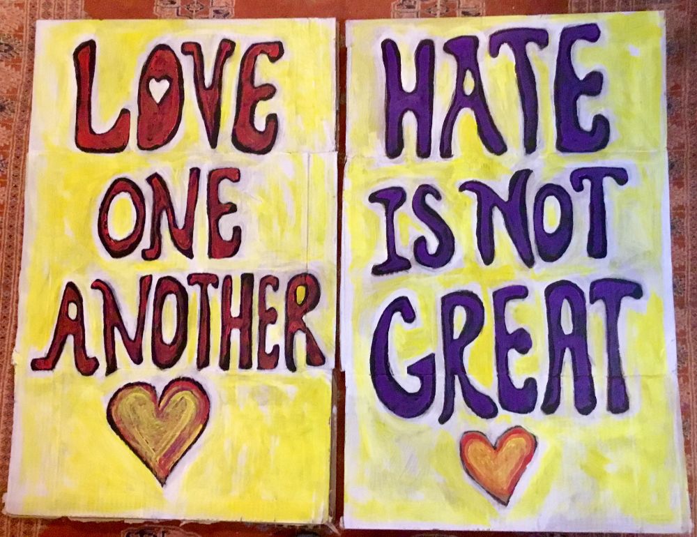 Love one another. Hate is not great.