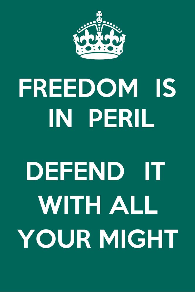 "FREEDOM IS IN PERIL: DEFEND IT WITH ALL YOUR MIGHT"