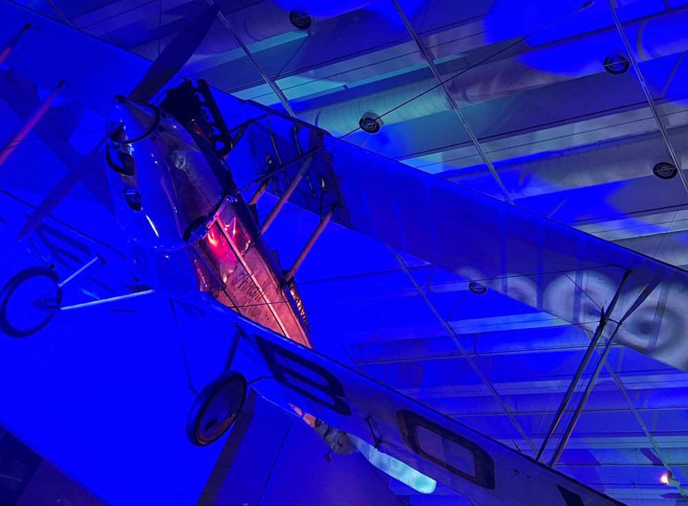 A biplane at the Queensland Museum