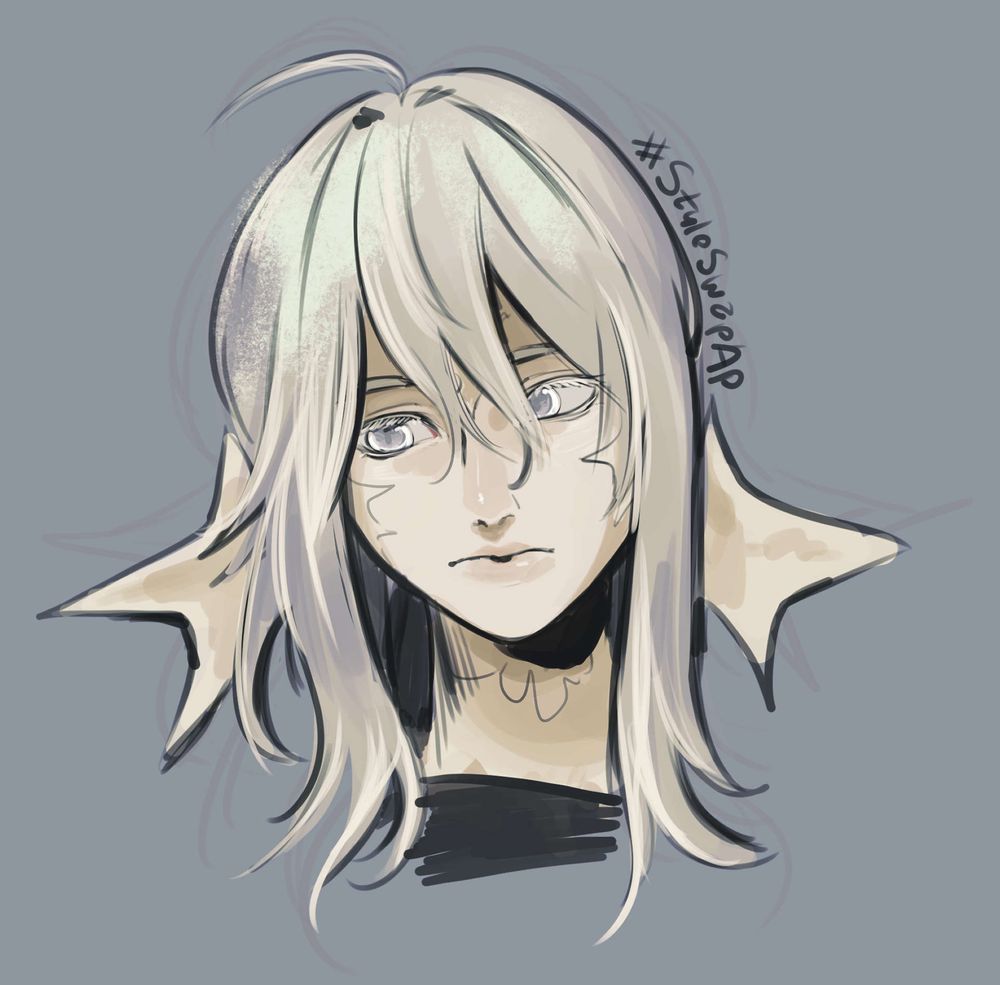 headshot painting of mitsu
