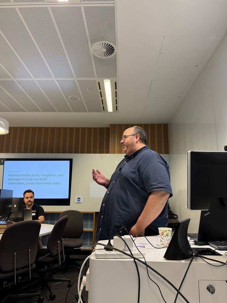 Mitch presenting to the group 