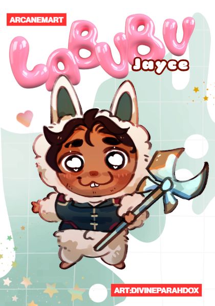 Jayce Talis drawn as a labubu