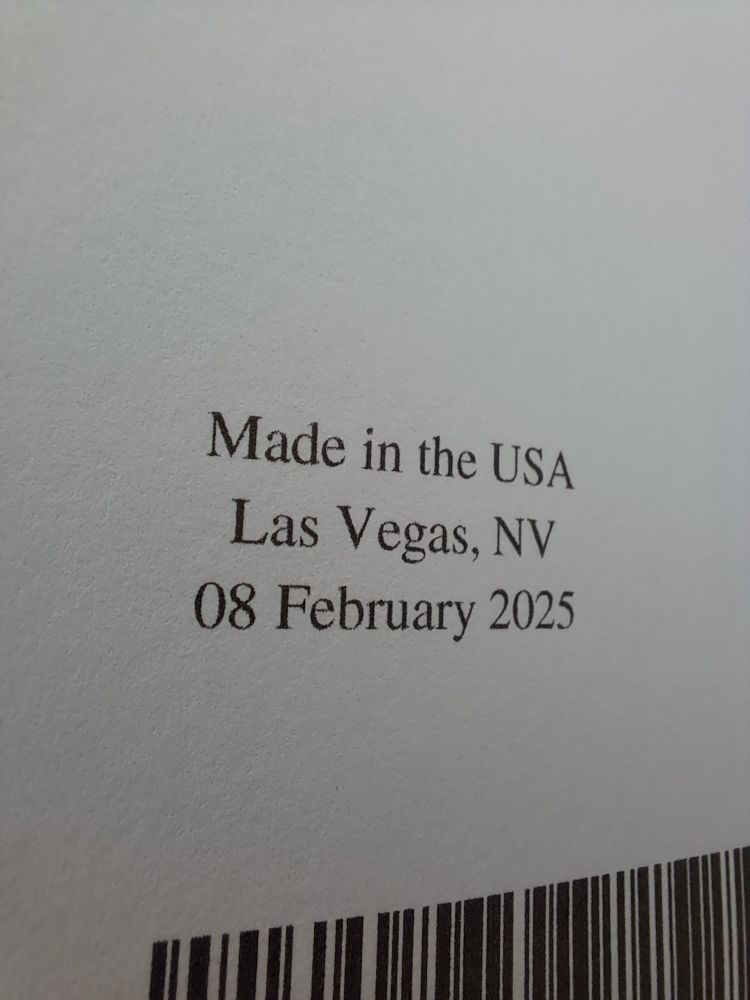 Text on a page that reads:

Made in the USA
Las Vegas, NV
08 February 2025