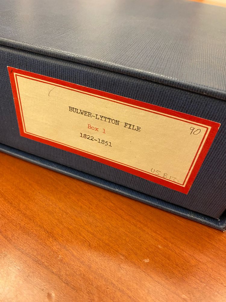 Close-up of archival box