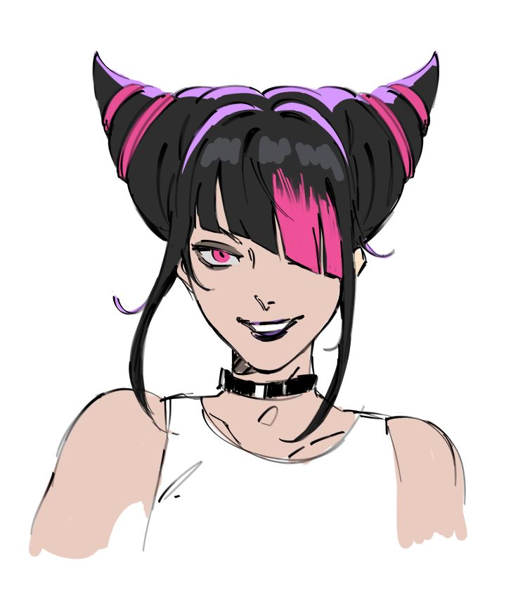 juromi (i say this because this juri somehow turned out looking very kuromi-like)

#rkgk