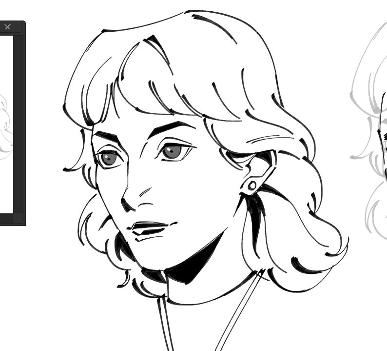 line drawing study of helly r from severance 

#rkgk