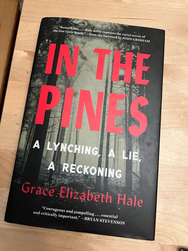 Cover of Grace Elizabeth Hale’s book In the Pines: A Lynching, A Lie, A Reckoning. 