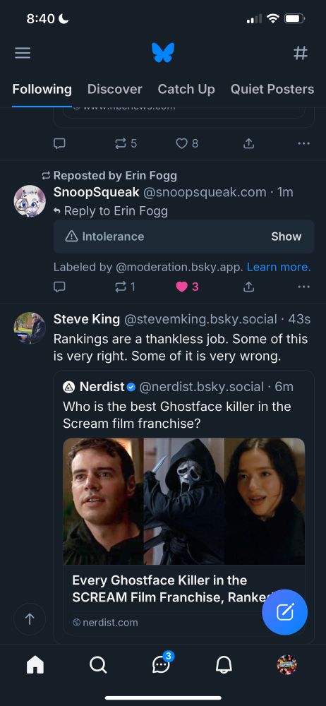 Post marked “intolerant”