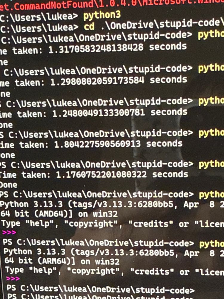 X64 Python speed test