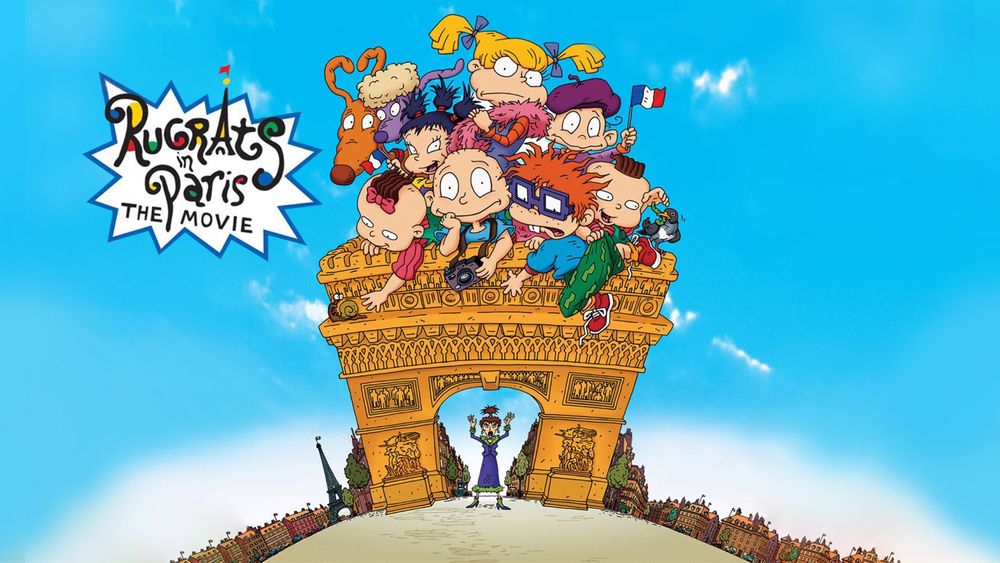 The movie’s famous poster with the babies on top of the Eiffel Tower while an angry Coco LaBouche looks at them from above - adapted into a thumbnail for digital releases of the film.