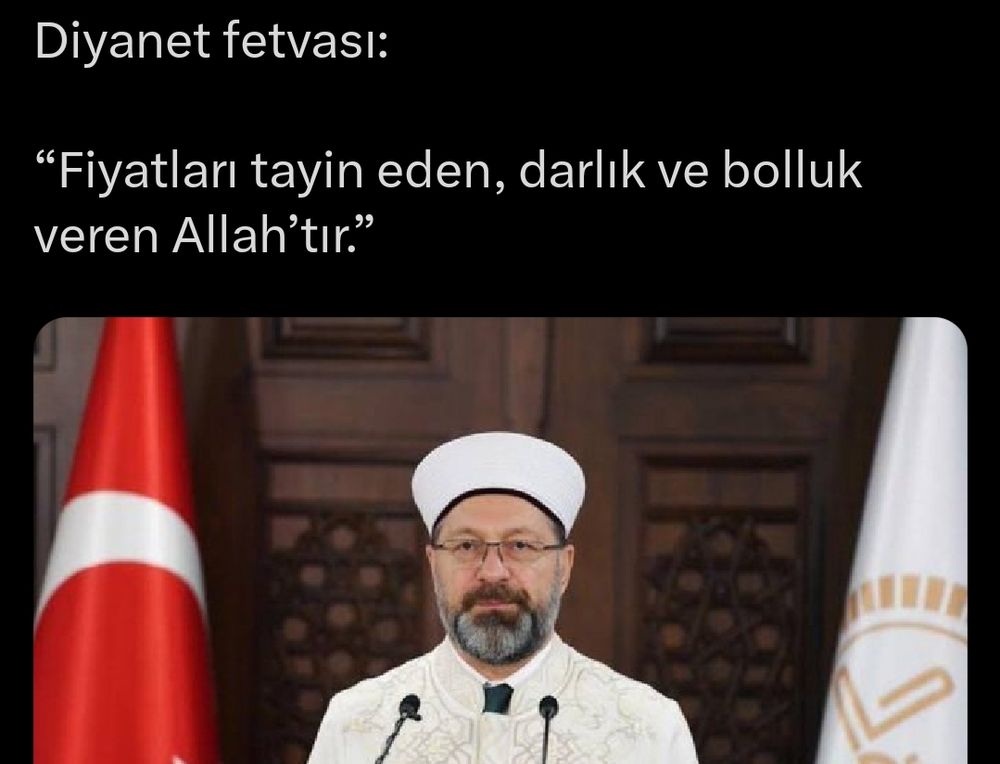 Diyanet fetvası:

"Fiyatları tayin eden, darlık ve bolluk veren Allah'tır."