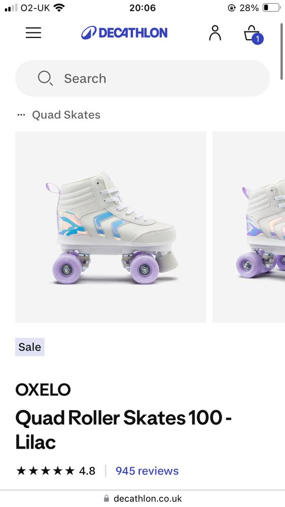 A photo of some quad roller skates
