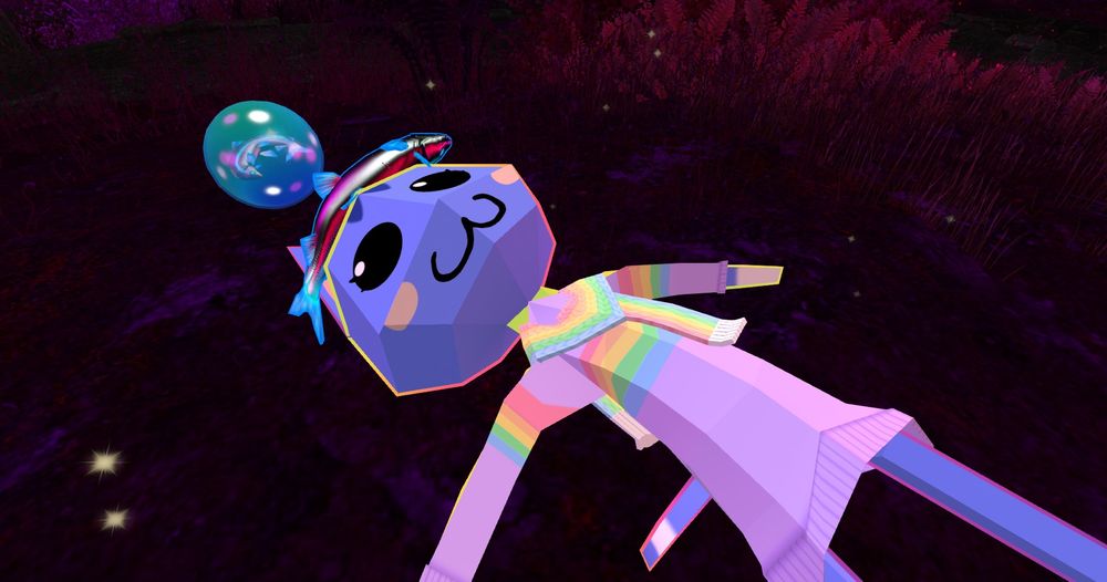 a blue cat questioning her life choices