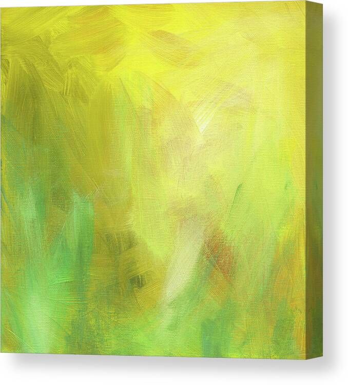 Harmony abstract is an acrylic painting in a modern square format hand-painted by the artist Karen Kaspar.
A vibrant mixture of yellow and green tones creates an energetic and lively atmosphere. The soft brushstrokes give the composition a sense of movement and depth.