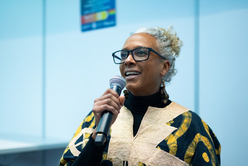 Gillian Burke speaking on panel