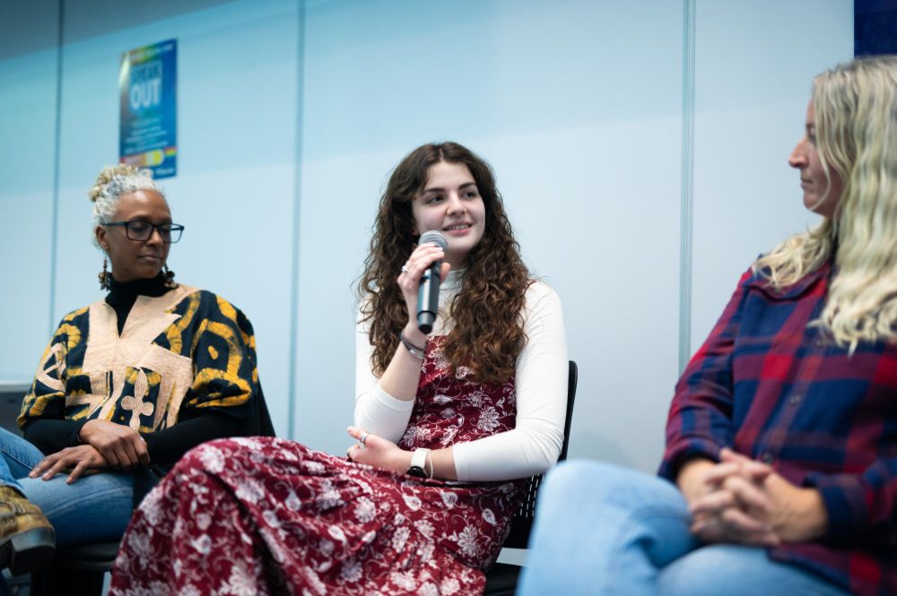 Rada Pandeva speaking on panel