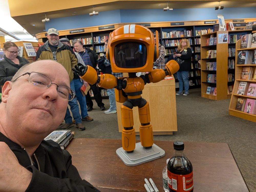 Me and K-VRC, the orange robot from Love Death & Robots