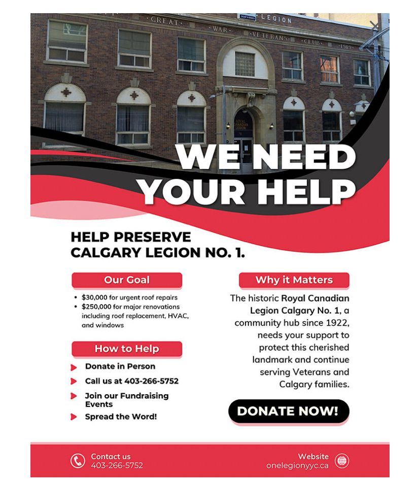 Follow @onelegionyyc and get folkx to donate for their roof https://onelegionyyc.ca 