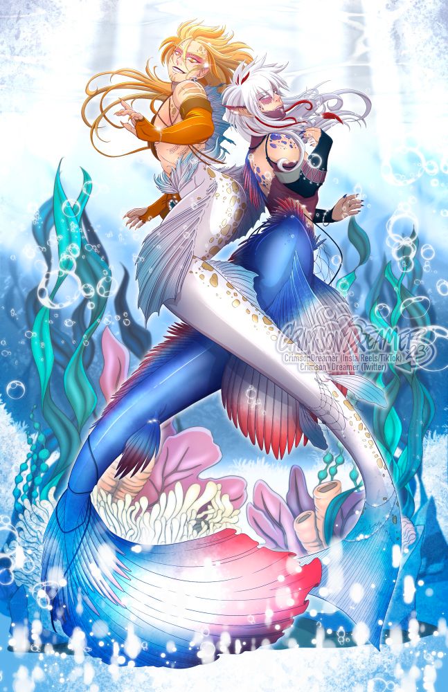 Betta Dabi and Hawkfish Hawks mermen circa 2023