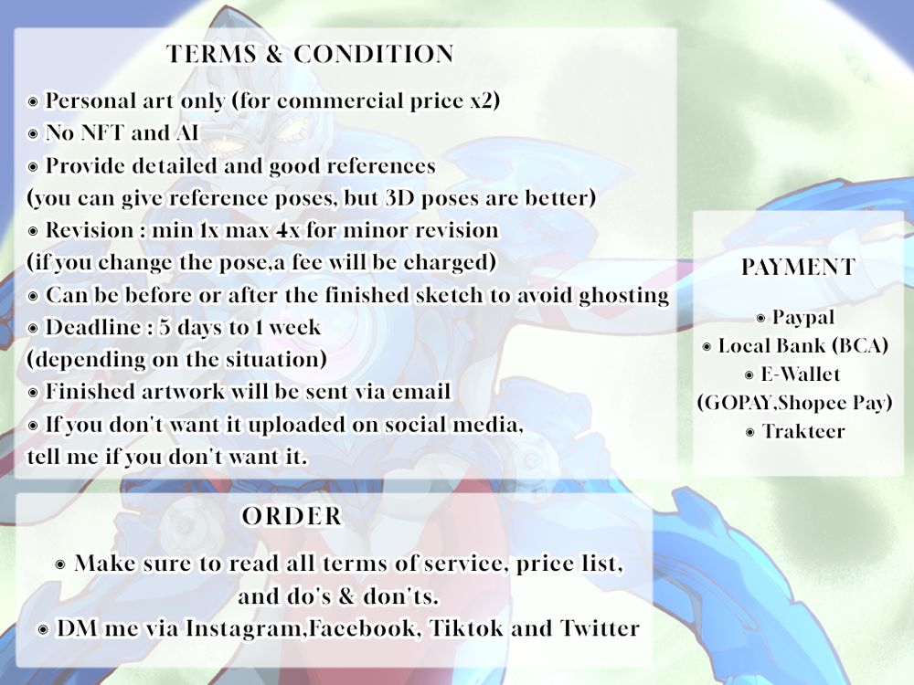 T&C, Payment & Order