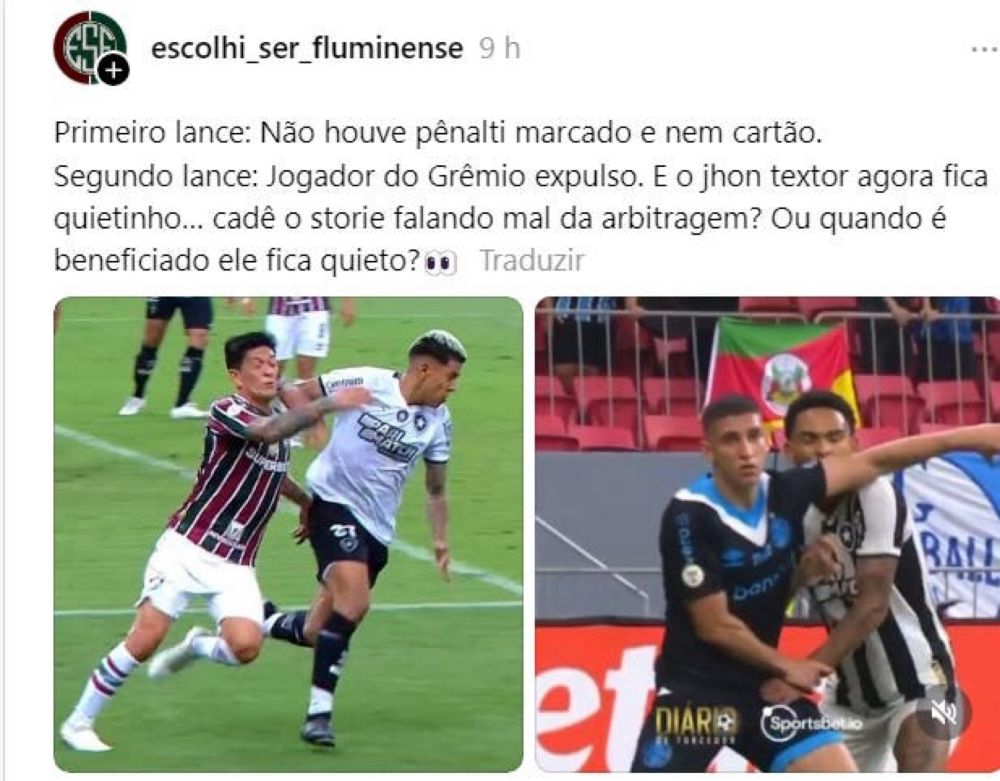 Nas redes sociais, torcedores questionam arbitragem envolvendo o Botafogo